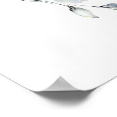 Waterverf Eucalyptus Vrijgezellenfeest Foto Prop. Poster (Hoek)