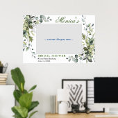 Waterverf Eucalyptus Vrijgezellenfeest Foto Prop. Poster (Thuiskantoor)