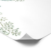 Waterverf Eucalyptus Vrijgezellenfeest Foto Prop. Poster (Hoek)