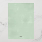 Waterverf Eucalyptus Vrijgezellenfeest Gold Folie Uitnodiging (Achterkant)