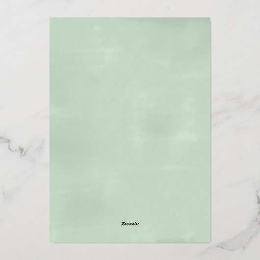 Waterverf Eucalyptus Vrijgezellenfeest Gold Folie Uitnodiging (Achterkant)