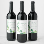 Waterverf Eucalyptus Vrijgezellenfeest gunsten Wijn Etiket (Flessen)