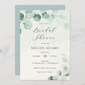 Waterverf Eucalyptus Vrijgezellenfeest Kaart (Voorkant / Achterkant)