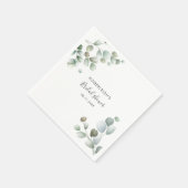 Waterverf Eucalyptus Vrijgezellenfeest papier Servet (Hoek)