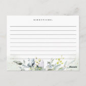 Waterverf Eucalyptus Vrijgezellenfeest Recipcard Briefkaart (Achterkant)