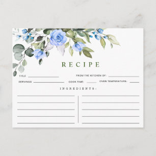 Waterverf Eucalyptus Vrijgezellenfeest Recipcard Briefkaart