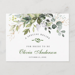 Waterverf Eucalyptus Vrijgezellenfeest Recipcard Briefkaart