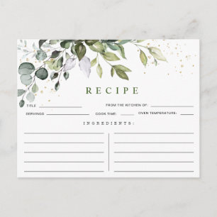 Waterverf Eucalyptus Vrijgezellenfeest Recipcard Briefkaart
