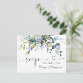 Waterverf Eucalyptus Vrijgezellenfeest Recipcard Briefkaart (Staand voorkant)