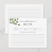 Waterverf Eucalyptus Vrijgezellenfeest Recipcard Informatiekaartje (Voorkant / Achterkant)