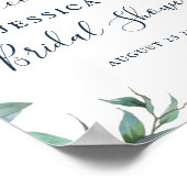 Waterverf Eucalyptus Vrijgezellenfeest Welkom Poster (Hoek)