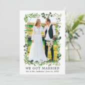 Waterverf Eucalyptus We hebben een huwelijk geslot Aankondiging (Staand voorkant)