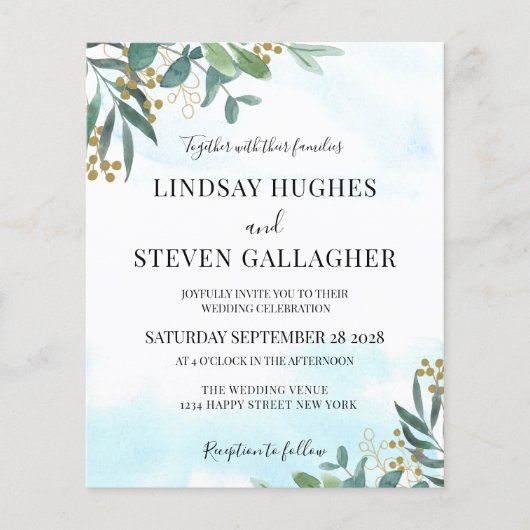 Waterverf Eucalyptus Weddenschap (Voorkant)