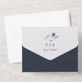 Waterverf Eucalyptus Weddenschap All In One Uitnodiging (Achterkant)