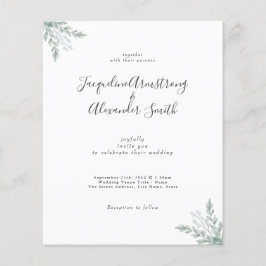 Waterverf Eucalyptus Weddenschap Flyer