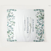 Waterverf Eucalyptus Weddenschap Foto Booth Backdr Wandkleed (Voorkant (horizontaal))