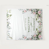 Waterverf Eucalyptus Weddenschap Foto Booth Backdr Wandkleed (Voorkant (horizontaal))