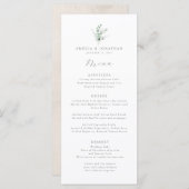 Waterverf Eucalyptus Weddenschap Menu (Voorkant / Achterkant)