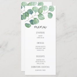 Waterverf Eucalyptus - Weddenschap Menu