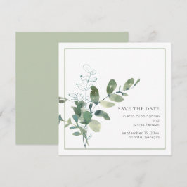 Waterverf Eucalyptus Weddenschap opslaan Datum Save The Date