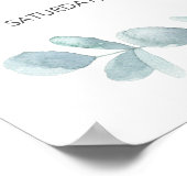 Waterverf Eucalyptus Weddenschap Welkomstteken Poster (Hoek)