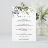 Waterverf Eucalyptus Weddenschappen Ontvangst - Ge Informatiekaartje (Staand voorkant)