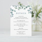 Waterverf Eucalyptus Weddenschappen Ontvangst - Ge Informatiekaartje (Staand voorkant)