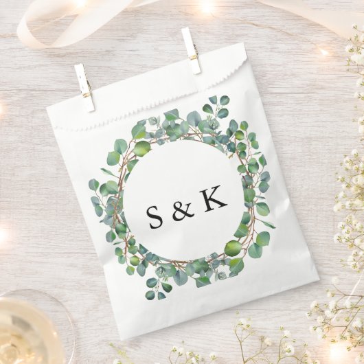 Waterverf Eucalyptus Wedding Bedankzakje (Geknipt)