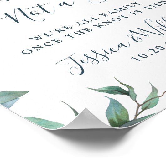 Waterverf Eucalyptus Wedding Ceremony Seating Poster (Hoek)