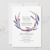 Waterverf Eucalyptus Wedding Kaart (Voorkant)