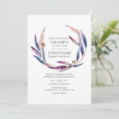 Waterverf Eucalyptus Wedding Kaart (Staand voorkant)