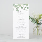 Waterverf Eucalyptus Wedding Menu (Staand voorkant)