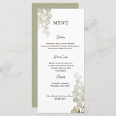 Waterverf Eucalyptus Wedding Menu (Voorkant / Achterkant)