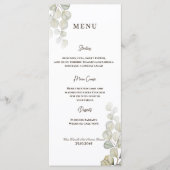 Waterverf Eucalyptus Wedding Menu (Voorkant)