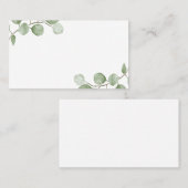 Waterverf Eucalyptus Wedding Plaatskaartje (Voorkant / Achterkant)