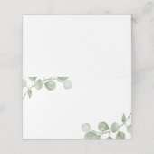 Waterverf Eucalyptus Wedding Plaatskaartje (Buitenkant ongevouwen)