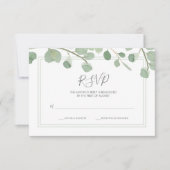 Waterverf Eucalyptus Wedding RSVP (Voorkant)