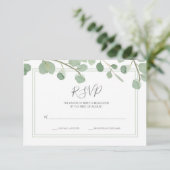 Waterverf Eucalyptus Wedding RSVP (Staand voorkant)
