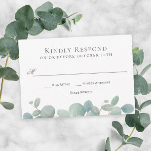 Waterverf Eucalyptus Wedding RSVP