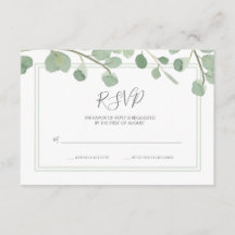 Waterverf Eucalyptus Wedding RSVP