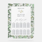 Waterverf Eucalyptus Wedding Seating Chart Acryl Bord (Voorkant)