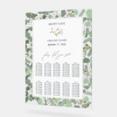 Waterverf Eucalyptus Wedding Seating Chart Acryl Bord (Hoek)