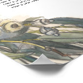 Waterverf Eucalyptus Wedding Seating Chart Poster (Hoek)