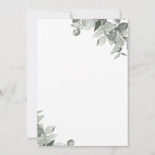 Waterverf Eucalyptus Wedding Vrijgezellenfeest Inv Kaart (Achterkant)