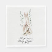 Waterverf Eucalyptus & White Dress Vrijgezellenfee Servet (Voorkant)