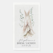 Waterverf Eucalyptus & White Dress Vrijgezellenfee Servet (Voorkant)