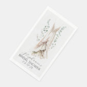 Waterverf Eucalyptus & White Dress Vrijgezellenfee Servet (Hoek)