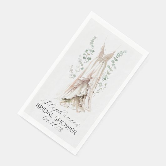 Waterverf Eucalyptus & White Dress Vrijgezellenfee Servet (Hoek)