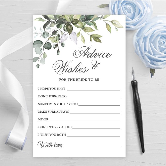 Waterverf Eucalyptus Wis & Advice Card (Creator heeft geüpload)