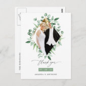 Waterverf Eucalyptus Woodland groen dank u Briefkaart (Voorkant / Achterkant)